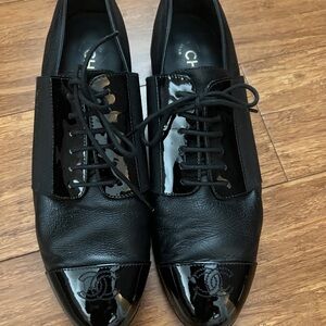 Chanel Black Leather Shoes